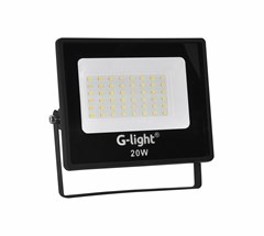 REFLETOR LED SLIM 3000K IP65 20W PR GLIG