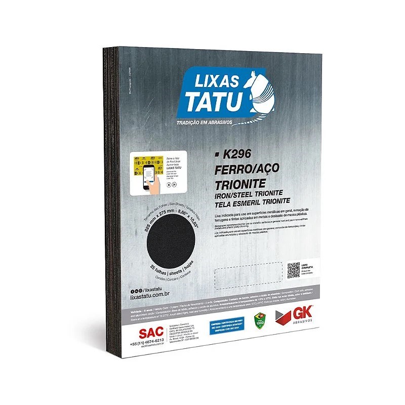 LIXA FERRO 60 TRIONITE TATU LIXA FERRO 60 TRIONITE TATU