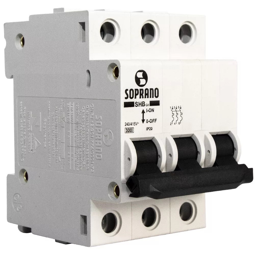 DISJUNTOR TRIFAS SHB3GIIC050A SOPRANO DISJUNTOR TRIFAS SHB3GIIC050A SOPRANO