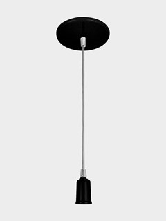 LUMINARIA SOQUETE PENDENTE PRETO FOSCO TUROSSI