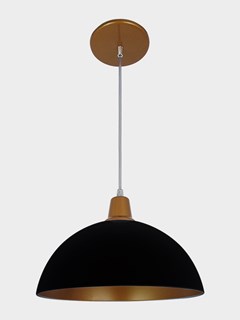 LUMINARIA ESFERICA LUXO PRETO BRILHO/BZ TUROSSI