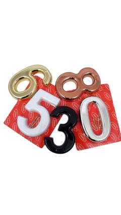 NUMERO METALIZADO 1 PRATA