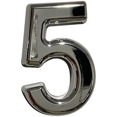 NUMERO METALIZADO 5 PRATA