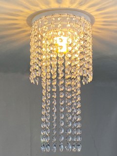 LUMINARIA CRYSTAL RAIN 010 BRANCO CRISTAL TUROSSI