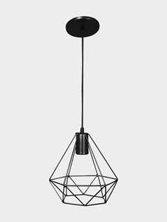 LUMINARIA DIAMANTE (M) PRETO BRILHO TUROSSI 