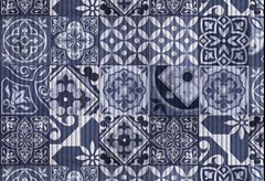 TAPETE TROPICAL AZULEJOS 43 1M KAP