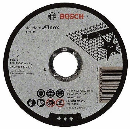 DISCO CORTE INOX 115X1,0 2608619383000 DISCO CORTE INOX 115X1,0 2608619383000