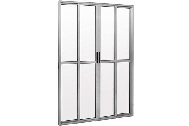 PORTA ALUMINIO DE CORRER NATURAL 4FL VC 200X210 PORTA ALUMINIO DE CORRER NATURAL 4FL VC 200X210