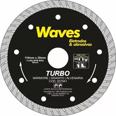 DISCO DIAMANTADO CONTINUO 110MM WAVES BLACK