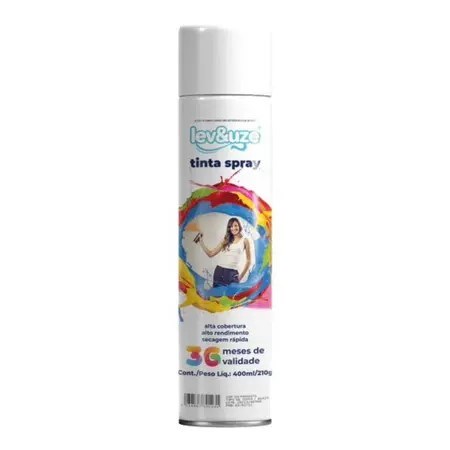 TINTA SPRAY 400ML LEVEUSE UG BRANCO BRILHANTE TINTA SPRAY 400ML LEVEUSE UG BRANCO BRILHANTE