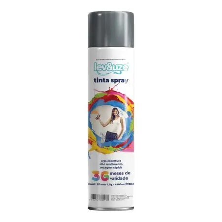 TINTA SPRAY 400ML LEVEUSE AT ALUMINIO TINTA SPRAY 400ML LEVEUSE AT ALUMINIO