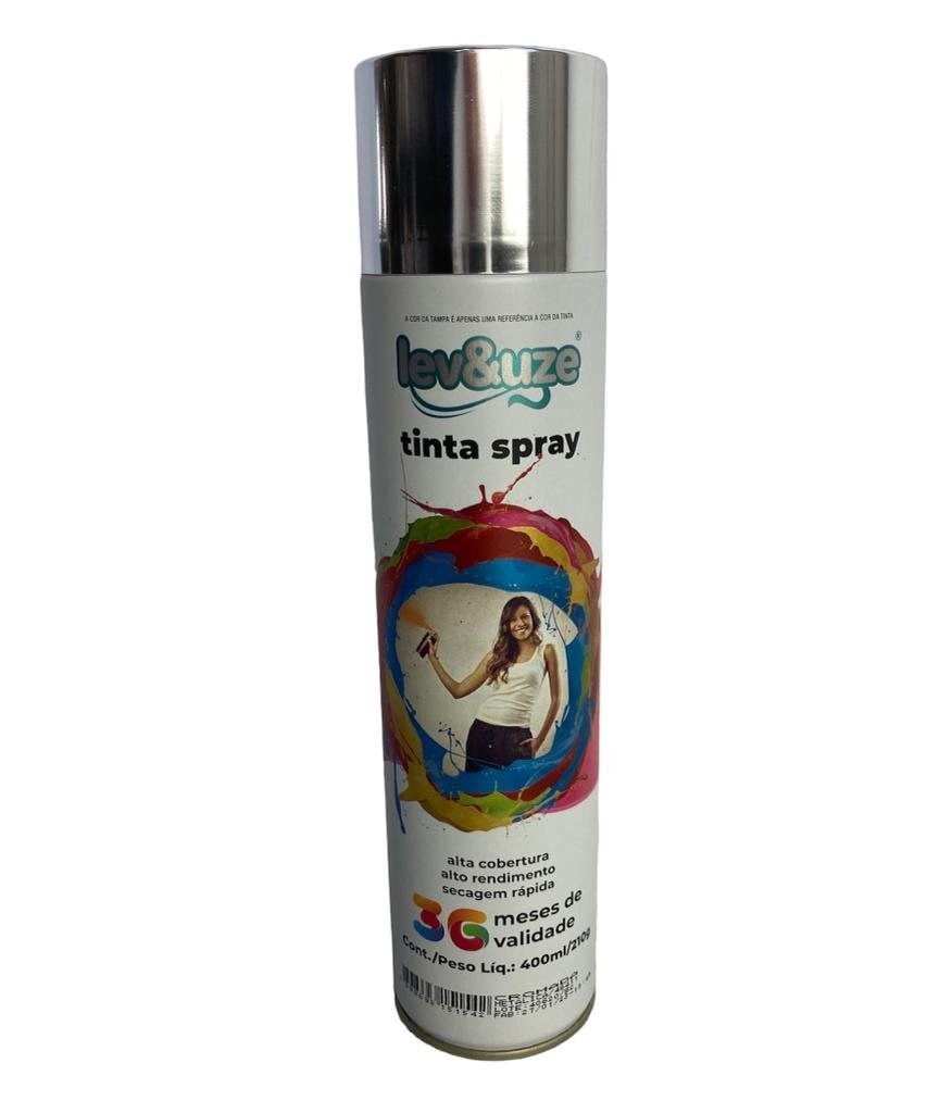 TINTA SPRAY 400ML LEVEUSE MET CROMADA TINTA SPRAY 400ML LEVEUSE MET CROMADA