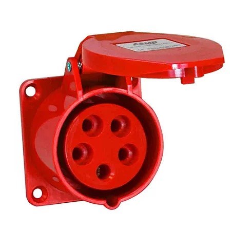 TOMADA INDUSTRIAL EMBUTIR 3P 32A/380V VERMELHO E32B49 ELITEK TOMADA INDUSTRIAL EMBUTIR 3P 32A/380V VERMELHO E32B49 ELITEK