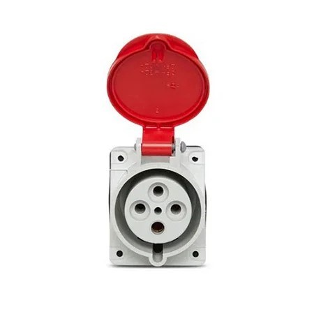 TOMADA INDUSTRIAL EMBUTIR 3P 32A/380V VERMELHO ETEI322P380 E TOMADA INDUSTRIAL EMBUTIR 3P 32A/380V VERMELHO ETEI322P380 E