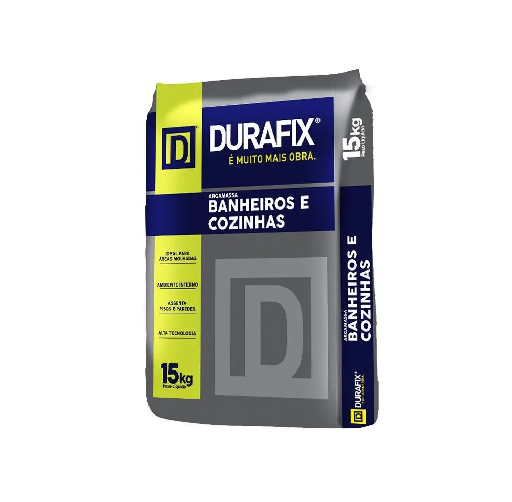 ARGAMASSA INTERNA BANHEIRO E COZINHA 15KG DURAFIX ARGAMASSA INTERNA BANHEIRO E COZINHA 15KG DURAFIX
