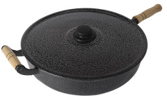 FRIGIDEIRA N.40 CRAQUEADA PRETA C/TAMPA PARLUMIN