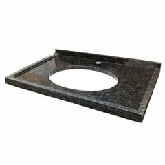 BANCADA MARROCOS VERDE UBATUBA 0,45X0,30 C/CUBA BRANCA MAIS PEDRA