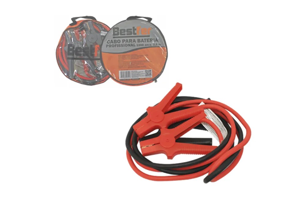 CABO P/BATERIA 1200AMP C/BOLSA PROF BEST CABO P/BATERIA 1200AMP C/BOLSA PROF BEST