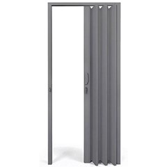 PORTA SANFONADA CINZA COM KIT 60CM PERFILPLAST