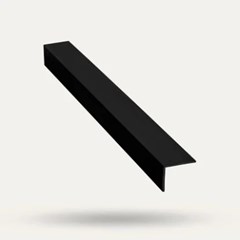CANTONEIRA ACABAMENTO L PRETO PARA PAINEL PVC PERFILPLAST