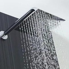 CHUVEIRO  QUADRADA METAL CHROME 8” PRETA MEBUKI