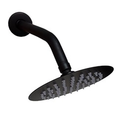 CHUVEIRO  REDONDA METAL CHROME 6” PRETA MEBUKI