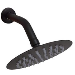 CHUVEIRO REDONDA METAL CHROME 8” PRETA MEBUKI