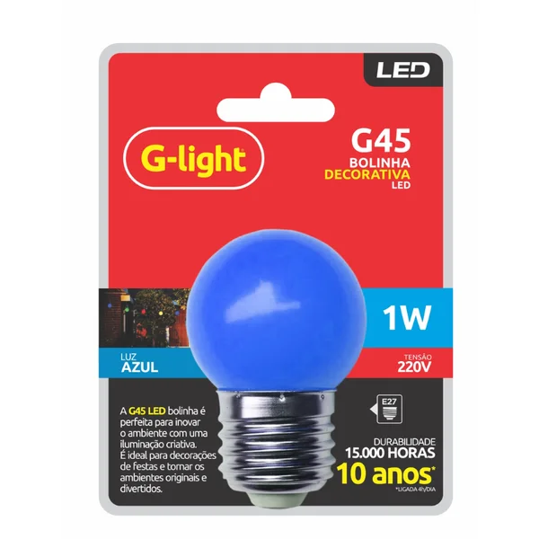 LED SMD GLOBO G45 1W AZUL LED SMD GLOBO G45 1W AZUL