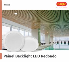 PAINEL BACKLIGHT ECOLED REDONDO EMBUTIR 18W 3500K BRANCO