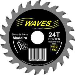 DISCO PARA  MADEIRA SERRA CIRCULAR 24D 110MM BLACK WAVES