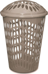 CESTO TECLADO C/TAMPA  60L MARROM