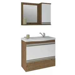 ARM GRECIA 65X60 C/ESPELHEIRA AMENDOA/BRANCO