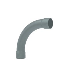 CURVA 90 RIGIDA COM BOLSA PVC 3/4 CINZA TAF