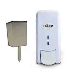 DISPENSER PARA SABONETE LIQUIDO ALCOOL GEL 800ML BRANCO NOBRE
