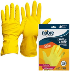 LUVA BORRACHA/LATEX SL 1 41780 AMARELA NOBRE