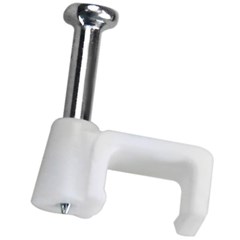 FIXADOR DE FIO RETANGULAR 10,0MM BRANCO DECORLUX