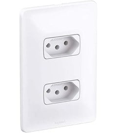 TOMADA 1 ENTRADA 2P+T 10A 250V BRANCA ZEFFIA