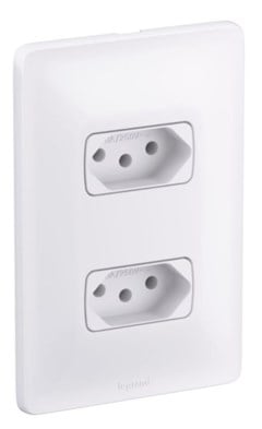 TOMADA 2 ENTRADA 2P+T 10A 250V BRANCA ZEFFIA