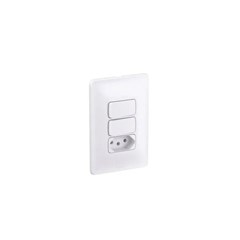 INTERRUPTOR ZEFFIA 10A+1 TOMADA 2P+T 10A BRANCA