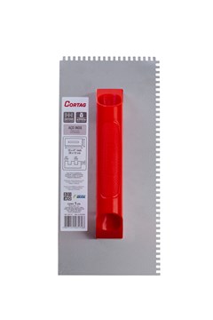 DESEMPENADEIRA ACO INOX LISA 12X26CM  COM CABO DE PLASTICO CORTAG