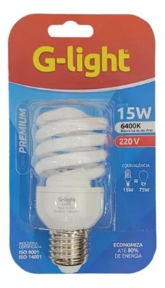 LAMPADA PREM ESPIRAL 15W AM E27 G-LIGHT