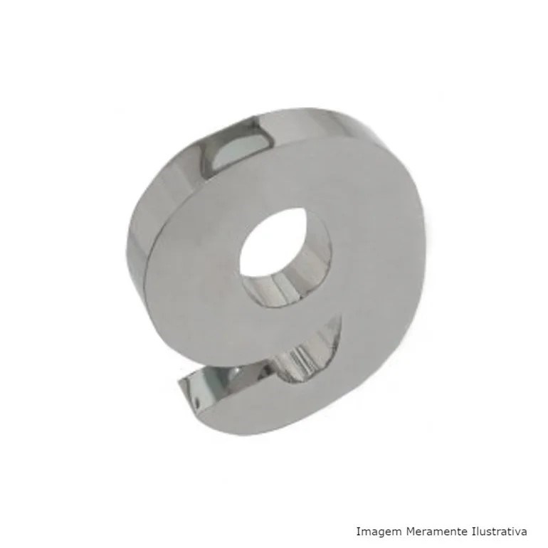 NUMERO EM ACO INOX 20CM 9 NUMERO EM ACO INOX 20CM 9
