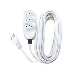EXTENSAO 3 VIAS 3MT PP 2P+T 17991 BRANCO ILUMIN