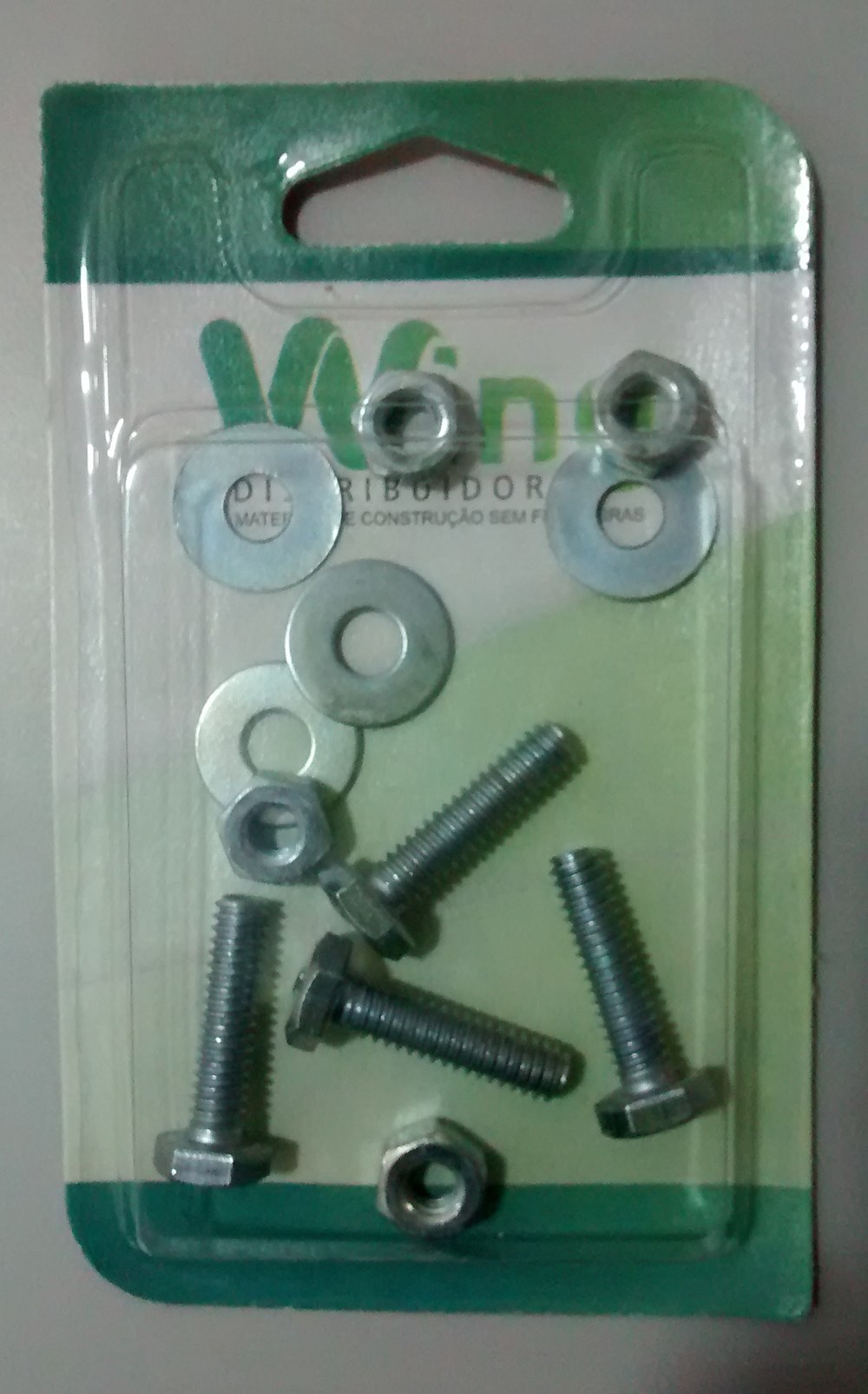 CARTELA PARAFUSO SEXT 1/4X1 C/PORCA E ARRUEL KIT16 CARTELA PARAFUSO SEXT 1/4X1 C/PORCA E ARRUEL KIT16