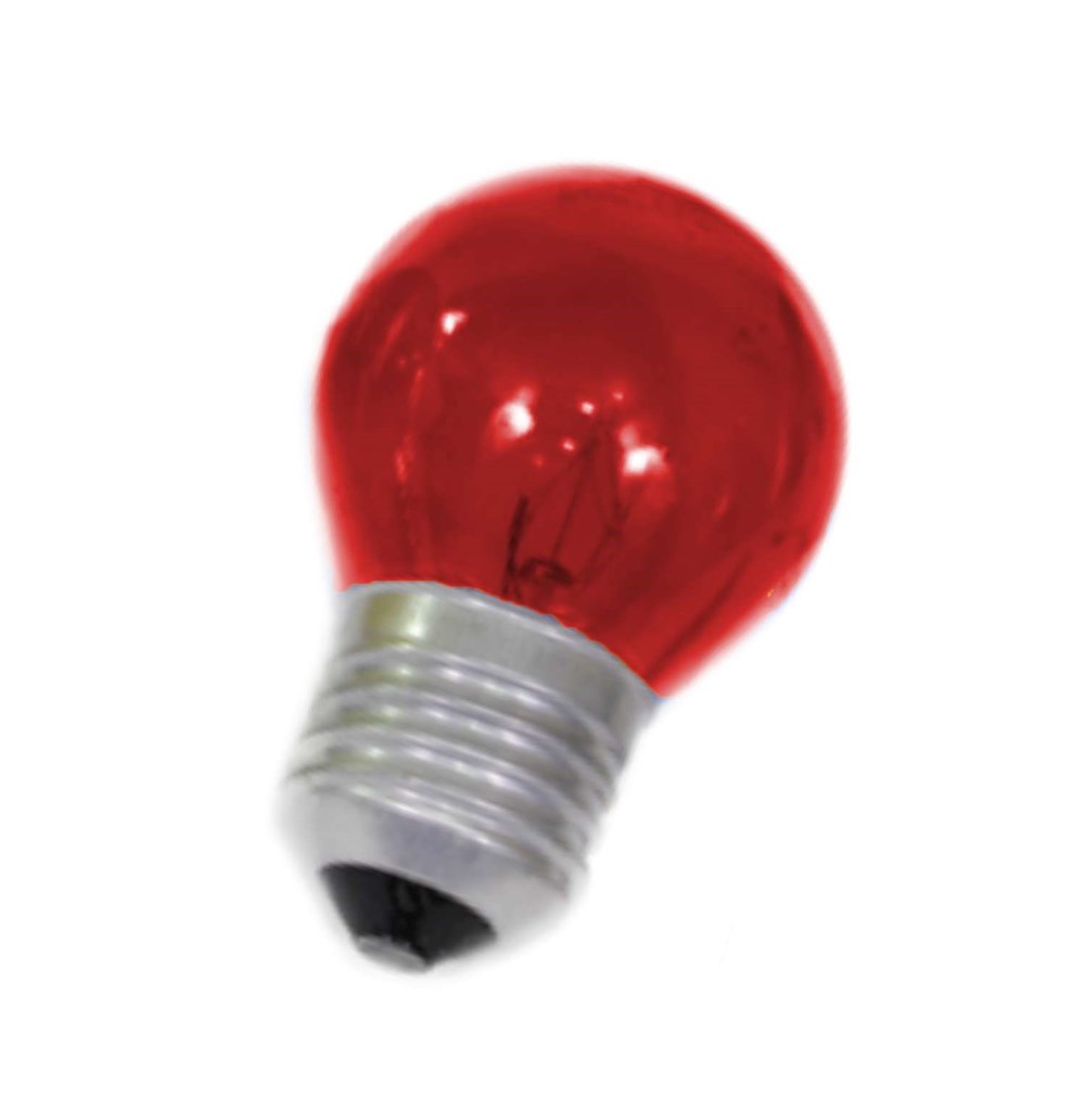 LAMPADA COLORIDA 15W VERMELHA SORTE LUZ LAMPADA COLORIDA 15W VERMELHA SORTE LUZ