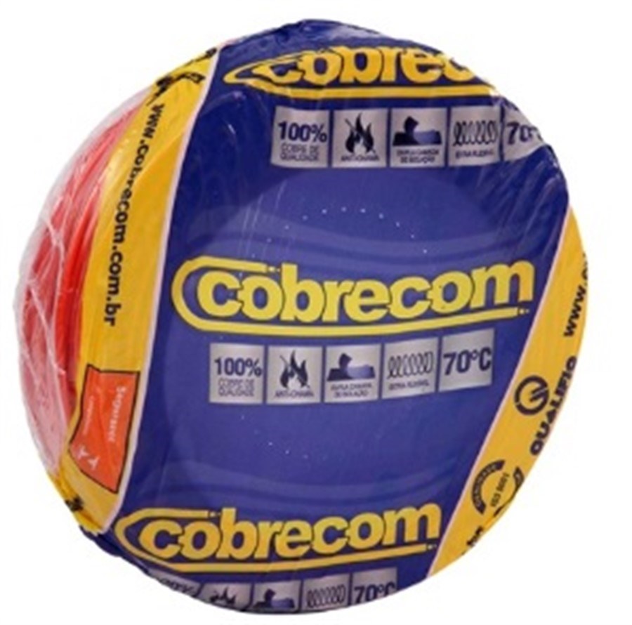 CABO COBRECOM 4,0MM VERMELHO BOB (700M) CABO COBRECOM 4,0MM VERMELHO BOB (700M)