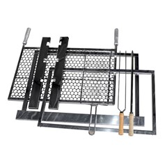 KIT INOX CLASSIC P/CHURRASQUEIRA MEDIA