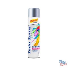 TINTA SPRAY 400ML MUNDIAL METAL PRATA