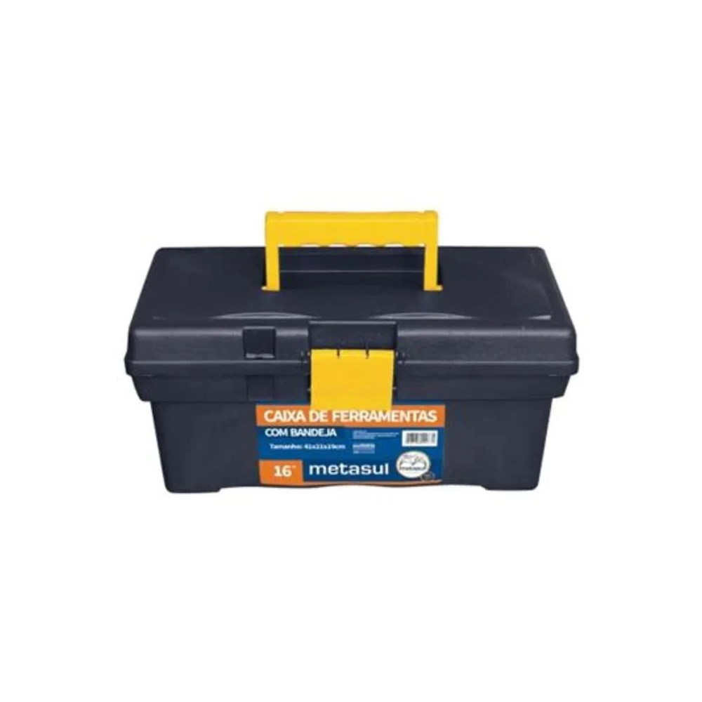 CAIXA P/ FERRAMENTA 16  41X21X19  PRETA METASUL CAIXA P/ FERRAMENTA 16  41X21X19  PRETA METASUL